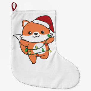 Calcetín Navideño Grande Navidades Fox de Animales de Invierno