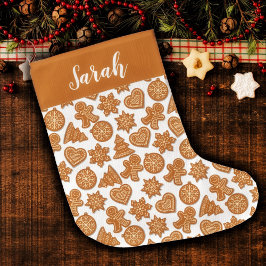 Calcetín Navideño Grande Navidades Gingerbread Navidades de Cookies