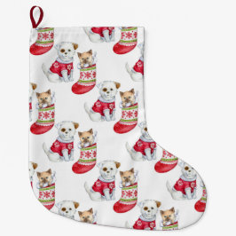 Calcetín Navideño Grande Navidades inteligentes