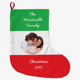 Calcetín Navideño Grande Navidades italianos-estadounidenses reaccionando c