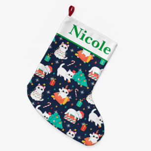 Calcetín Navideño Grande Navidades Kittens