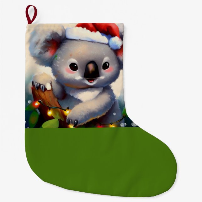 Calcetín Navideño Grande Navidades Koala 2 (Anverso)