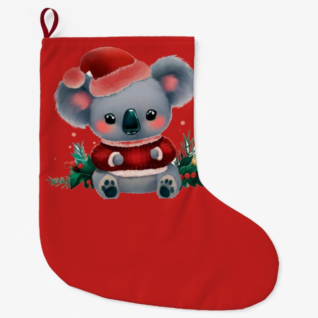 Calcetín Navideño Grande Navidades Koala 3 (Anverso)