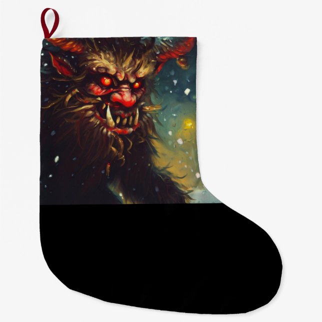 Calcetín Navideño Grande Navidades Krampus 4 (Anverso)