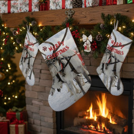 Calcetín Navideño Grande Navidades lapland renos y perros espantados