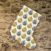 Navidades personalizado Elegant Gold Photo Ornamen