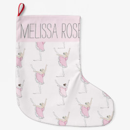 Calcetín Navideño Grande Navidades personalizados de Ballerina Rosa se leva
