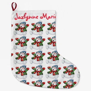 Calcetín Navideño Grande Navidades personalizados haciendo olas/hombres de 