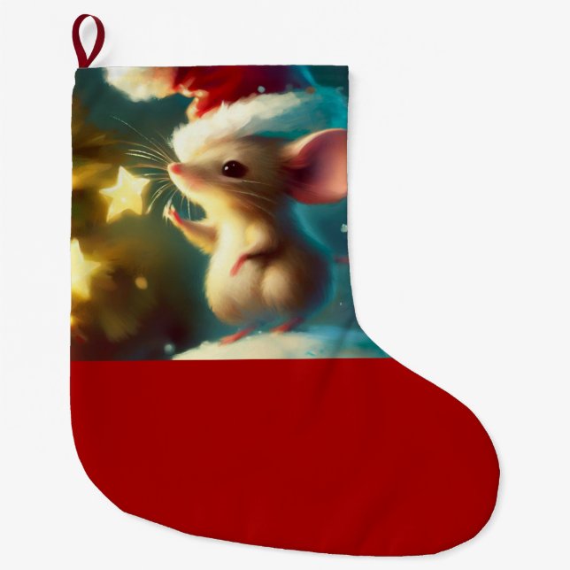 Calcetín Navideño Grande Navidades Ratón 1 (Anverso)