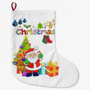 Calcetín Navideño Grande Navidades, Santa