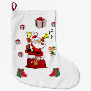Calcetín Navideño Grande Navidades, Santa
