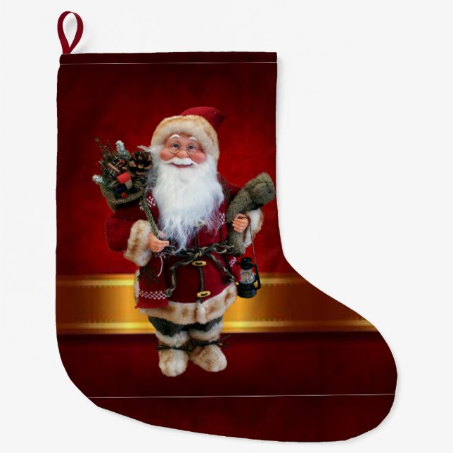 Calcetín Navideño Grande Navidades, Santa (Anverso)