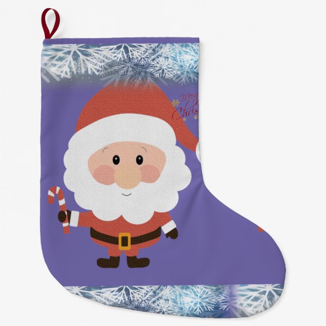 Calcetín Navideño Grande Navidades, Santa (Anverso)