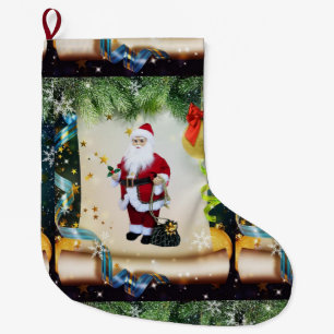 Calcetín Navideño Grande Navidades, Santa