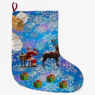 Calcetín Navideño Grande Navidades, Santa