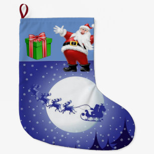 Calcetín Navideño Grande Navidades, Santa