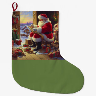 Calcetín Navideño Grande Navidades Santa Claus 2