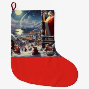 Calcetín Navideño Grande Navidades Santa Claus 5