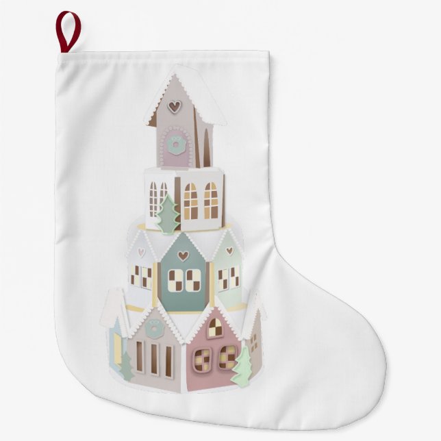 Calcetín Navideño Grande Navidades Stocking Gingerbread (Anverso)