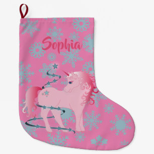 Calcetín Navideño Grande Navidades unicornio