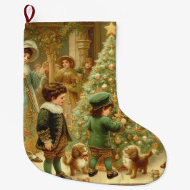 Calcetín Navideño Grande Navidades victorianos llegan a decorar el árbol