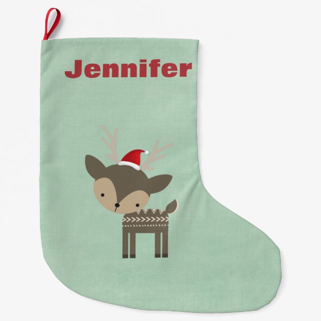 Calcetín Navideño Grande Navidades Viernes En Un Personalizado Retro De San (Anverso)