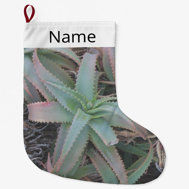 Calcetín Navideño Grande Nevada succulantes (Anverso)