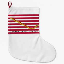 Calcetín Navideño Grande No Pisarás en Mi US Naval Jack