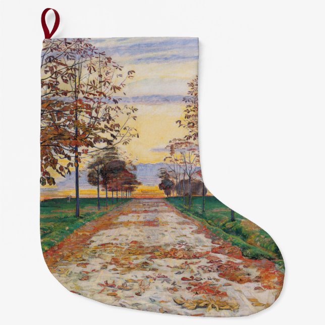 Calcetín Navideño Grande Noche de otoño (por Ferdinand Hodler) (Anverso)