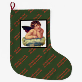 Calcetín Navideño Grande NOCHE SILENCIOSA EN ALEMÁN con el almacenamiento