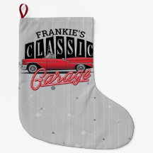 NOMBRE personalizado Faux Neon 1950's Classic Car