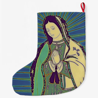 Calcetín Navideño Grande nuestra dama de guadalupe