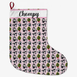 Calcetín Navideño Grande ¡Oh! El gato está en el árbol