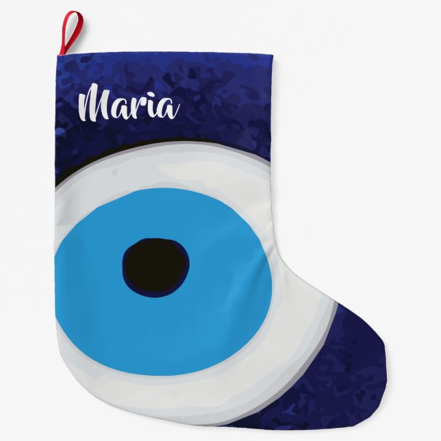 Calcetín Navideño Grande Ojo malvado (Anverso)