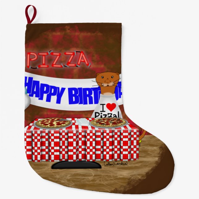 Calcetín Navideño Grande Oliver ¡El Otter tiene 6 años! Feliz cumpleaños (Anverso)