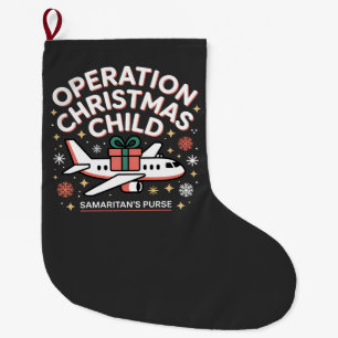 Calcetín Navideño Grande Operación Niño de Navidad Bolsa del Samaritano