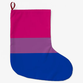 Calcetín Navideño Grande Orgullo Bisexual (Bandera Bi)