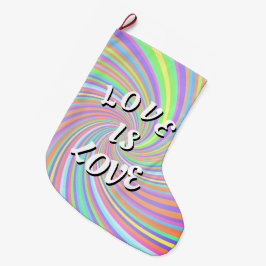 Calcetín Navideño Grande Orgullo Love Is Love