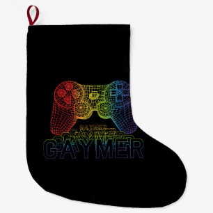 Calcetín Navideño Grande Orgulloso Gaymer, Gaming Orgullo Gay