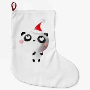Calcetín Navideño Grande Oso de panda lindo del navidad