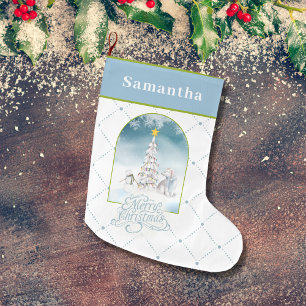 Calcetín Navideño Grande Oso Polar y Navidades de Snowman reaccionando