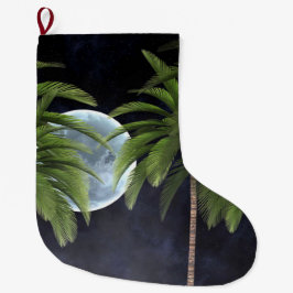 Calcetín Navideño Grande Palmeras contra la luna