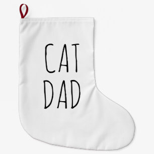 Calcetín Navideño Grande "Papá Gato" Sencilla y Moderna granja