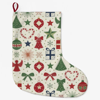 Calcetín Navideño Grande Papel de regalo con patrón festivo navideño adorab