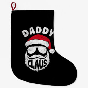 Calcetín Navideño Grande Papi Claus Santa Claus Navidades graciosos coincid