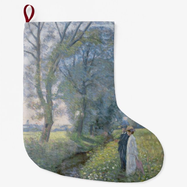 Calcetín Navideño Grande Pareja comprometida (Boda y matrimonio) (compromis (Anverso)