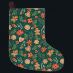 Calcetín Navideño Grande Patrón de Navidades de bonitos<br><div class="desc">Pan sagrado y crema</div>