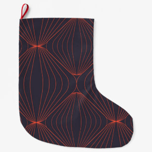 Calcetín Navideño Grande Patrón gráfico sencillo y elegante inspirado en Na