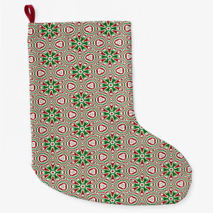 Calcetín Navideño Grande Patrón Kaleidoscope navidades