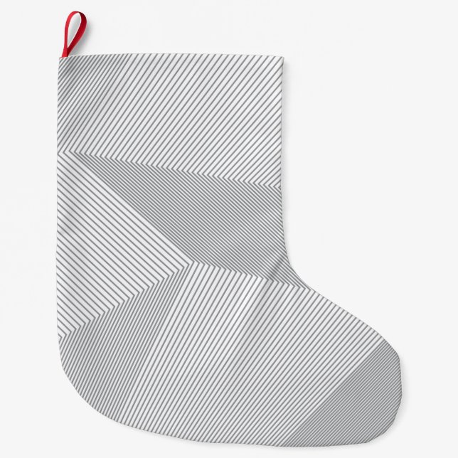 Calcetín Navideño Grande Patrón moderno, moderno, fresco, sencillo, artísti (Anverso)